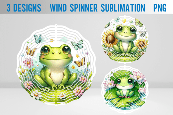 Download Frog Wind Spinner Sublimation Designs - Designs Collection