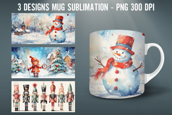 Download Christmas Mug Wrap Sublimation Designs - Designs Collection