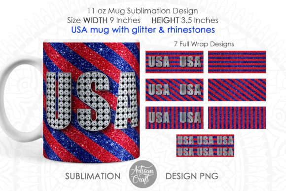 Download USA Mug, Sublimation Designs, Patriotic - Designs Collection