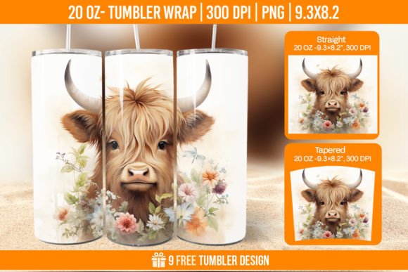 Download 3D Highland Cow Tumbler Designs, - Designs Collection
