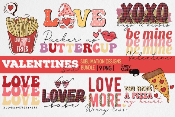 Download Valentines Sublimation Designs Bundle - Designs Collection