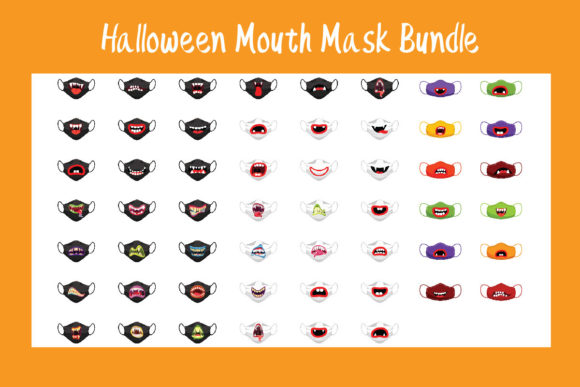 Download Halloween Mouth Mask Bundle - Mouth mask Collection