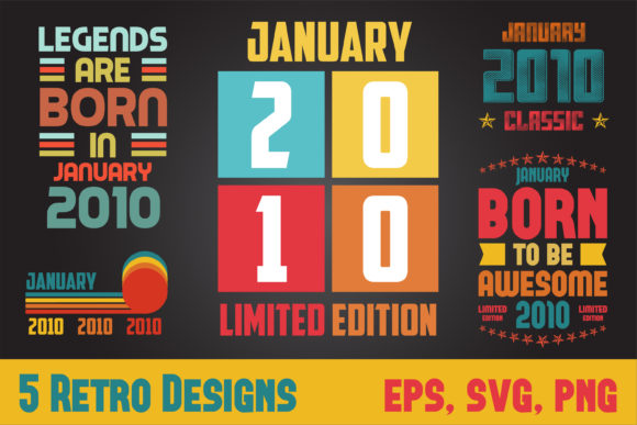 Download 5 Retro Designs - January 2010 - Designs Collection