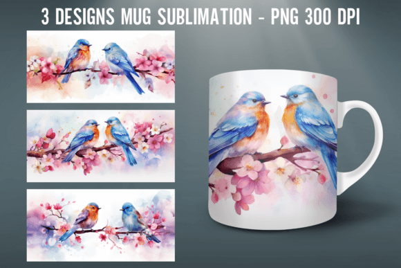 Download Bird Mug Wrap Sublimation Designs - Designs Collection