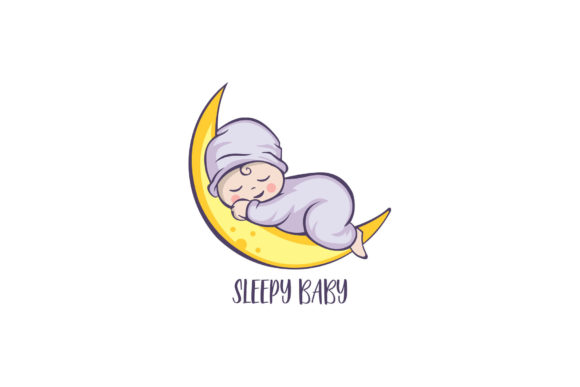 Download Sleeping Cute Baby Logo Designs Template - Designs Collection