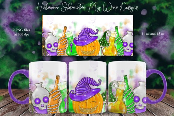 Download Halloween Mug Sublimation Designs, Witch - Designs Collection