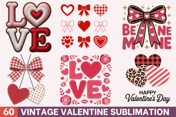 Download Vintage Valentines Sublimation Designs - Designs Collection