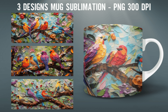 Download Eden Bird Mug Wrap Sublimation Designs - Designs Collection