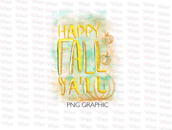 Download Happy Fall Y'all Watercolor Graphic - Premium Resources
