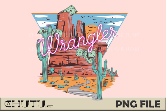 Download Wrangler PNG - Neon Desert Cactus Design - Cactus design Collection
