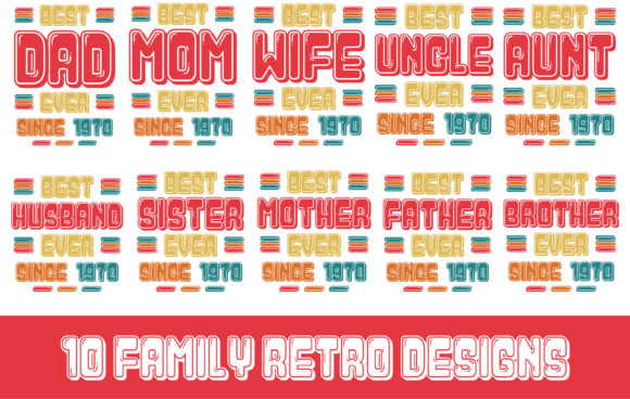 Download 10 Family Retro Designs - 1970 - Designs Collection