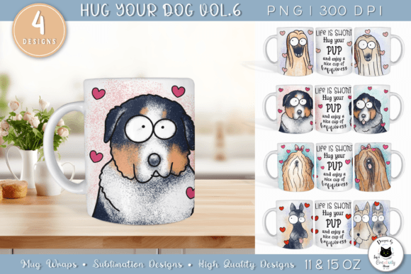 Download Dog Sublimation Designs | Dog Mug Wraps - Designs Collection