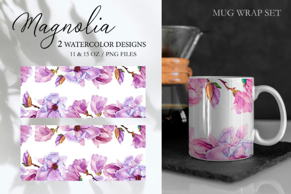 Download Magnolia Flowers Mug Sublimation Designs - Designs Collection