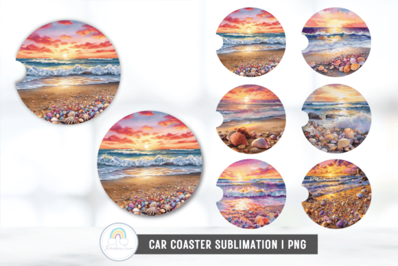 Download Beach Car Coaster Sublimation Designs - Designs Collection